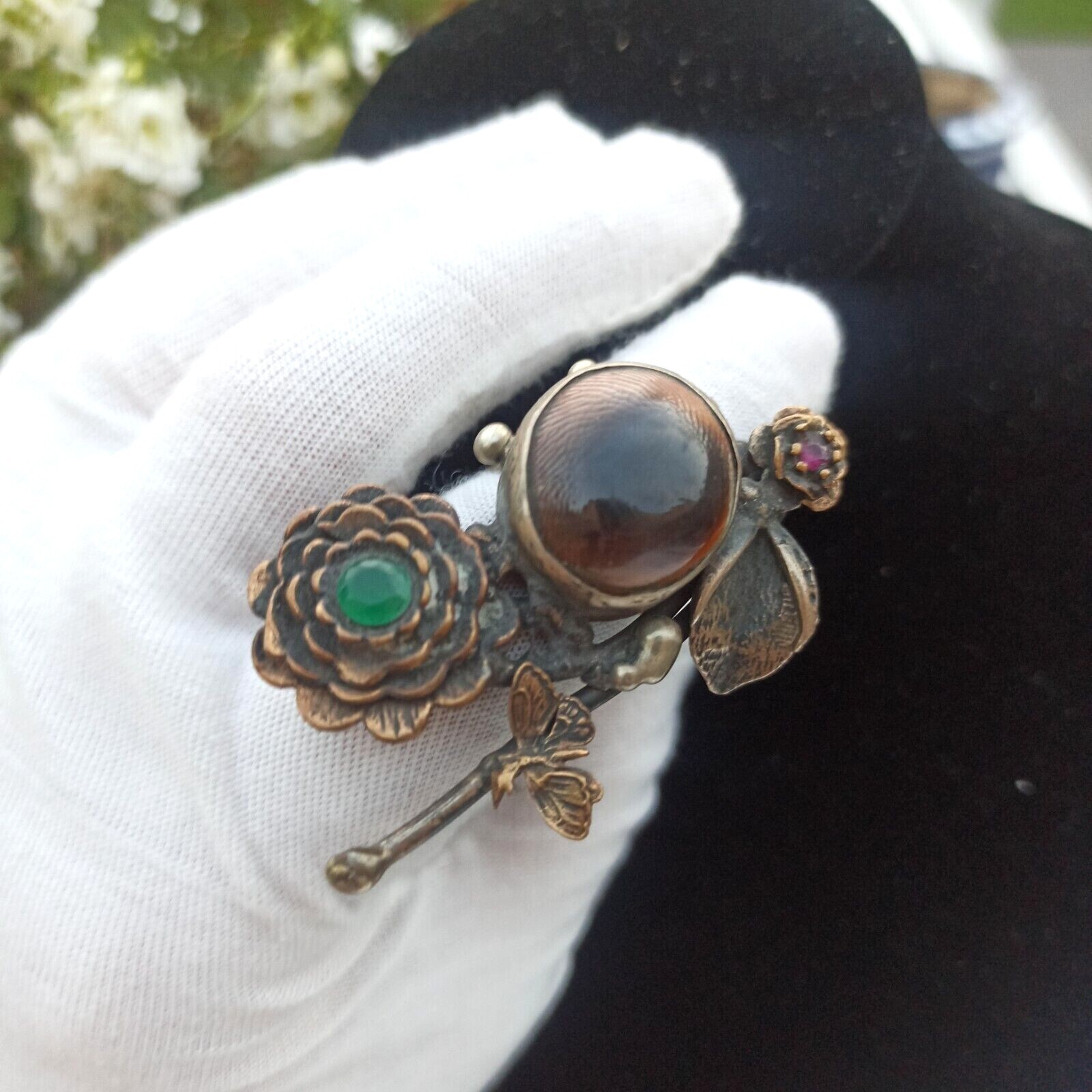 Artisan Ring Ruby Massive OOAK Chunky 3D Butterfl… - image 7