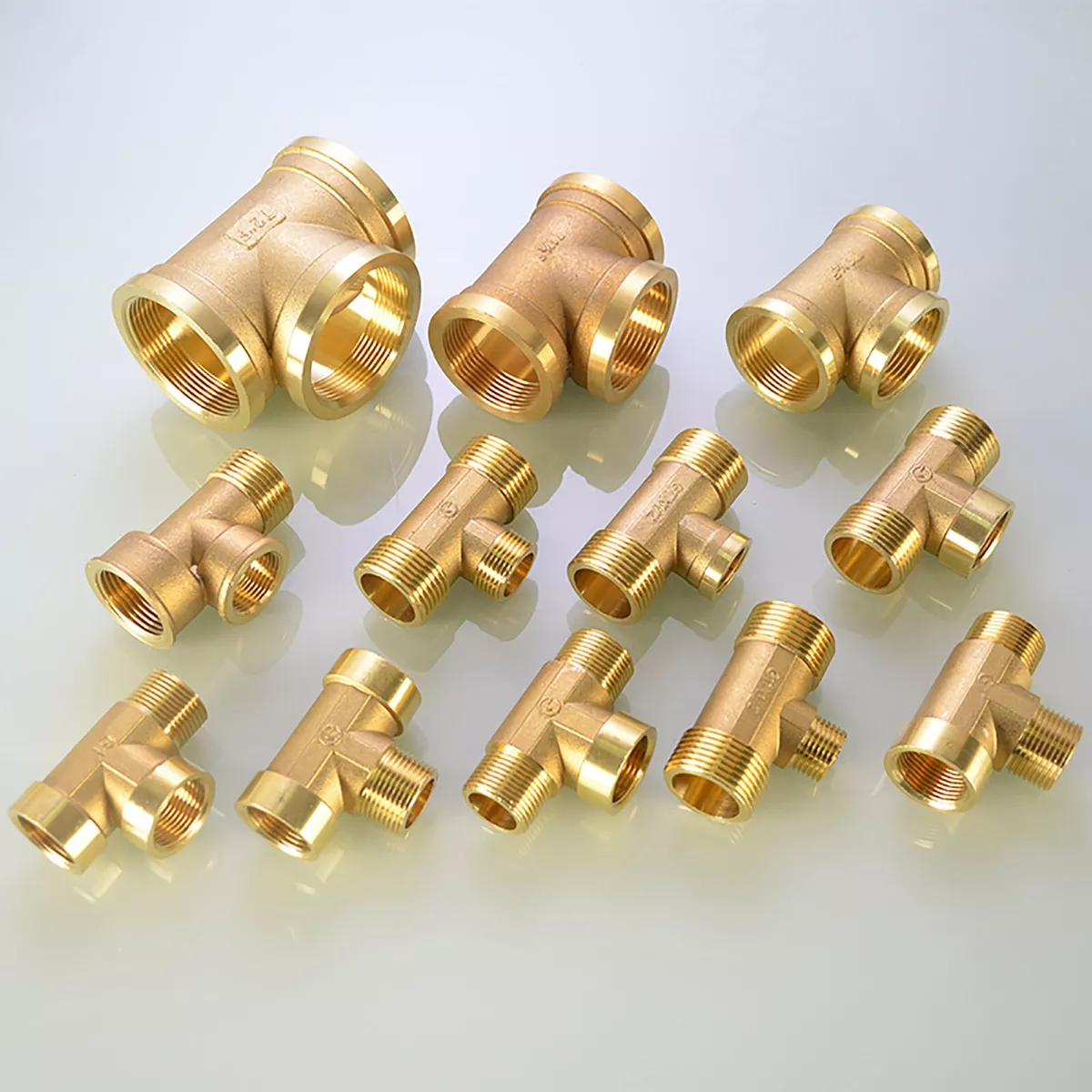 Brass Pipe Fittings Female Male Thread T Tee Pipe Tube Fitting 3/4 1  11/4 2