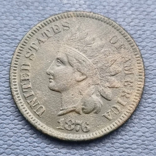 1876 Indian Head Cent 1c Better Grade VF #51645