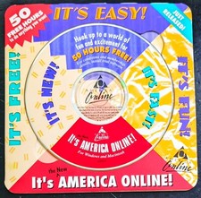 FUN-EASY-FREE America Online Collectible / Install Disc, Vintage AOL CD Ver 3.0!