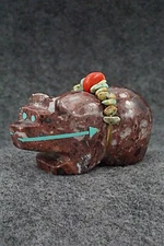 Bear Zuni Fetish Carving - Bernard Laiwakete