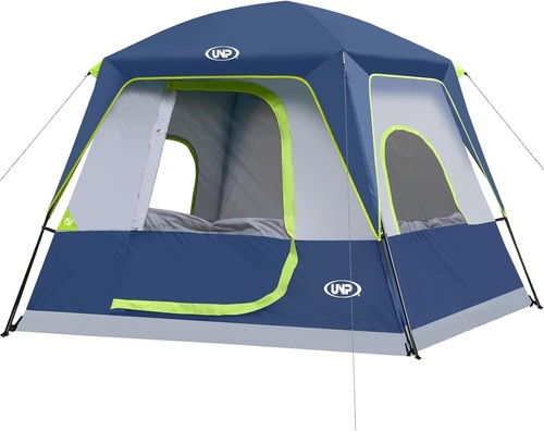 Camping Tent,4 Person Pop Up,Easy Setup For Camping/Hiking/Fishing/Beach/Outdoor