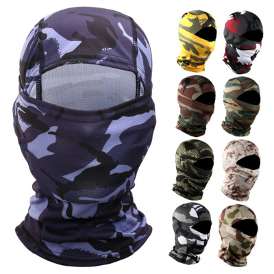 Camo Full Face Mask Balaclava - Windproof, UV Protection For Hunting & Tactical