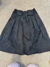TED BAKER MANSII BLACK CHECK TEXTURE BOW SKIRT NWT SZ 1