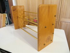 Napa Valley Wood Metal CD Holder Storage Rack Crate Display