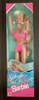 1996 Splash'nColor Barbie With Magical Braid Changes Colors In