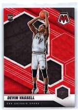 2020-21 Panini Mosaic Devin Vassell Asia Red Wave Prizm Rookie RC #221