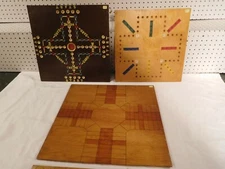 Decorator's Special! ~ 3 Hand Made Vintage/Antique Wood Game Boards 