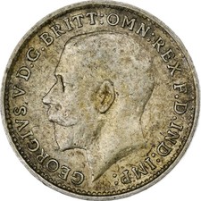 [#1212228] Great Britain, George V, 3 Pence, 1916, Silver, AU(50-53), KM:813