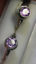 UNTREATED NATURAL AMETHYST IN.925 STERLING SILVER RING IN MULTI SIZES