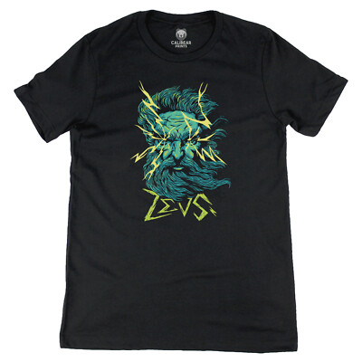Zeus God of Thunder Greek Mythology Graphic Art Tee Novelty T-Shirt