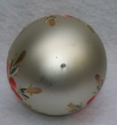 BEAUTIFUL ITALY HAND PAINTED FLOWERS GOLD GLITTER GLASS CHRISTMAS TREE ORNAMENT — photo 3