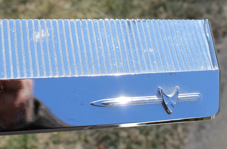 Vintage 1959 Dodge Coronet Royal Chrome Radio Delete Plate 1839142 OEM - Image 3 of 4