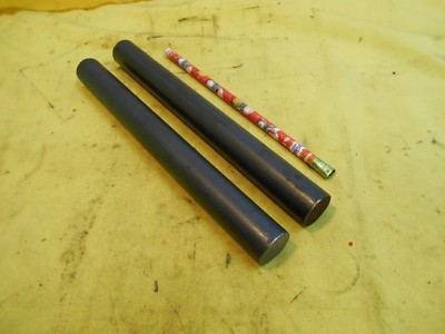 2 pc LOT A-36 HR STEEL ROUND STOCK shop bar rod blacksmith forge 7/8'' x 8 1/2''