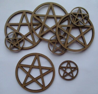 HILLTOP Pentagram MDF Craft Shapes Wooden Gift Decoration Embellishments (100m / 50mm)