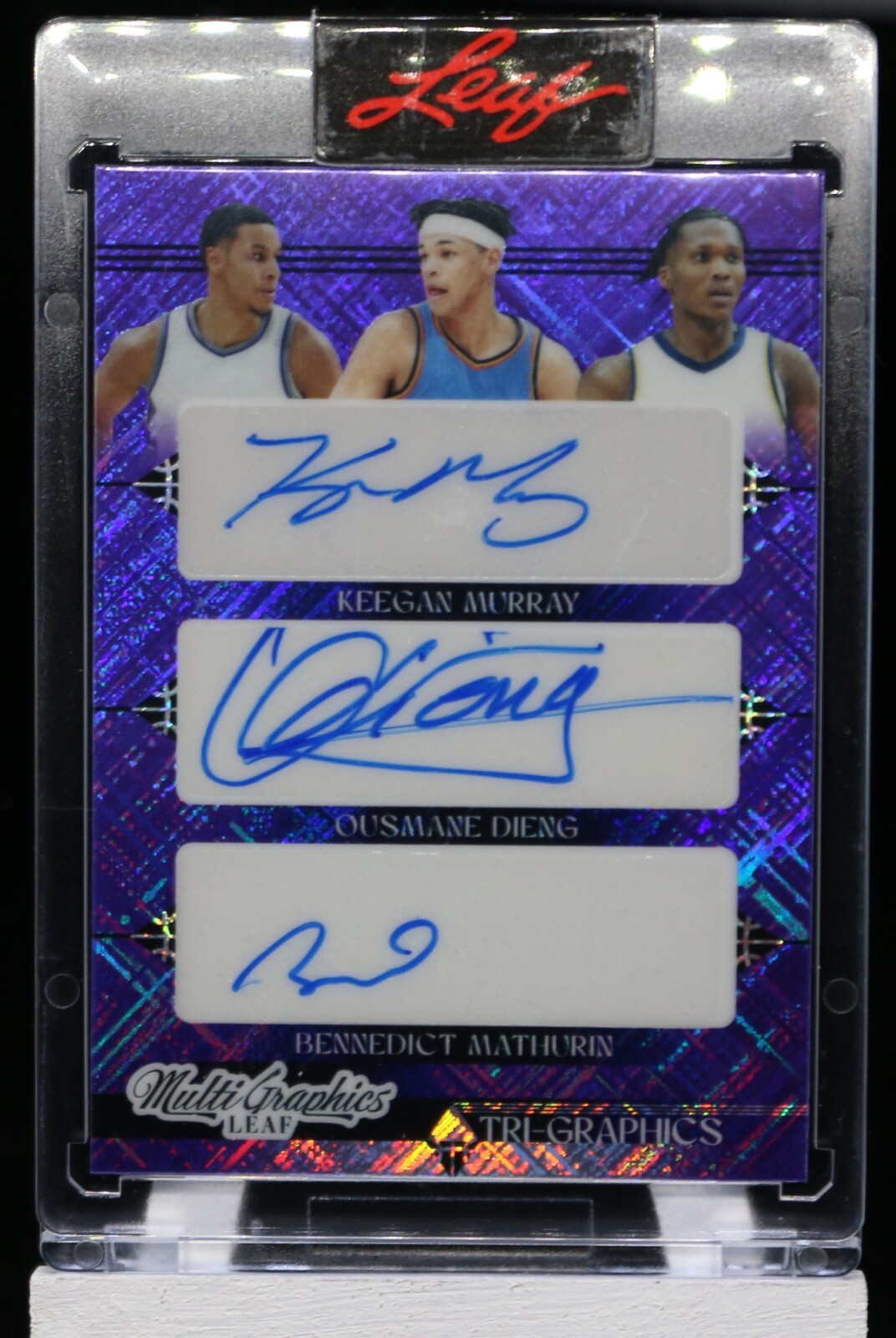 2022-23 Leaf Multigraphics Murray Deing Mathurin Tri Auto Purple #25/25