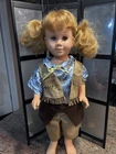 Mattel Chatty Cathy (Talking/broken) Doll 20" Blonde Curly Hair Blue Eyes 1960