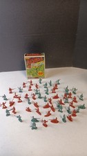 Schylling Minature Soldiers Retro 60 pack, two colors, 11 diff poses, 3 Missing