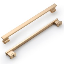 6 Pack 10 Inch Brushed Brass Cabinet Pulls - Gold Kitchen Handles