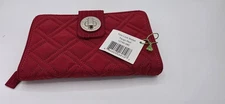***NEW *** VERA BRADLEY Turn Lock Wallet Tango RED  Clutch Handbag