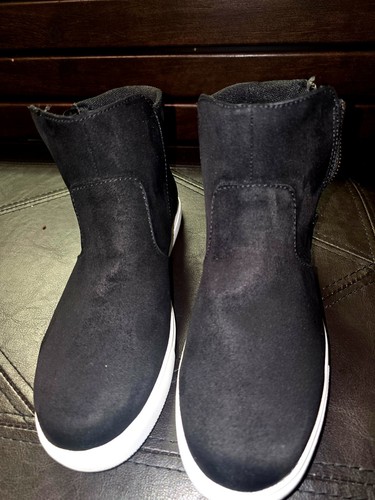 IZOD Women's Mila Memory Foam SideZip Suede Leather Ankle Sneaker Boot
