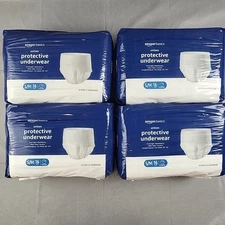 Amazon Basics Incontinence Underwear for Unisex Overnight Absorbency S/M 64CT