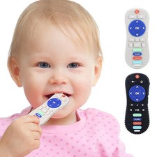 Durable Food Grade Silicone Teether -Baby Remote Control Teething Toy for Relief