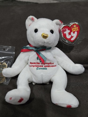 Ty Curageous the bear special Olympics With certificate, flags and tags - Picture 1 of 4