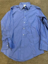 Lot Of 2 Identical Brook Brothers Blue Shirts 14 1/2 32   Supima Cotton