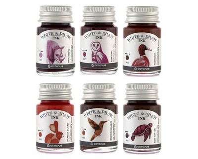 Octopus Write and Draw Ink Set DESERT, Schreib- und Zeichentinte, 6x10 ml