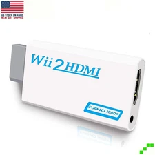 Wii-to-HDMI Converter w/ 3.5mm Audio Jack Output Adapter HDTV Auto Conversion