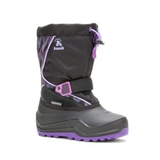 Kamik Snowfall P2 Kid's Winter Boots, Black/Purple, K1