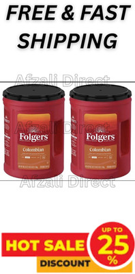2 PACK FOLGERS COLOMBIAN GROUND COFFEE MEDIUM ROAST (40.3 oz) Total 80.6 oz