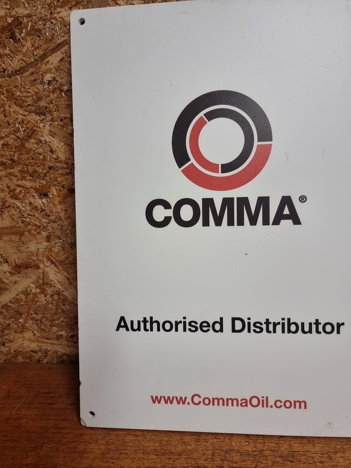 Comma Oil Authorised Distributor Plastic Advertising Sign | eBay UK