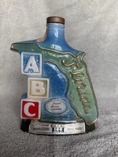 Jim Beam Whiskey Decanter ABC Florida - Palm Tree Beach “Empty”
