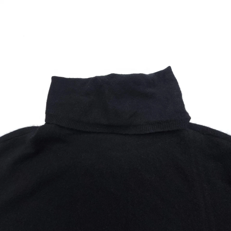 Cárdigan Suéter Neiman Marcus Cachemira Dobladillo Asimétrico Cremallera Completa Negro Grande Foto 3 de 4