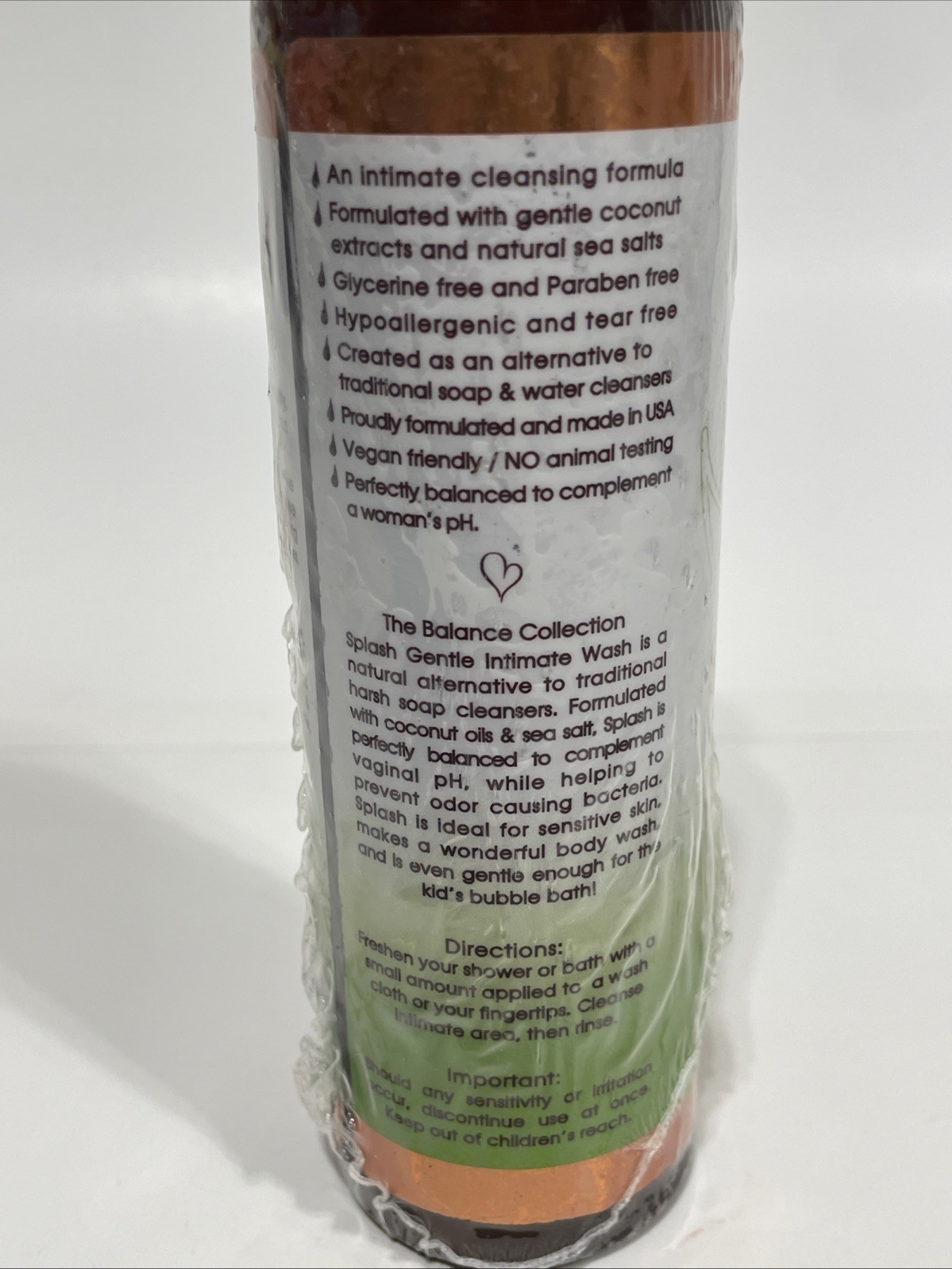 Sliquid Balance Splash Gentle Feminine Wash - Honeydew Cucumber 8.5oz