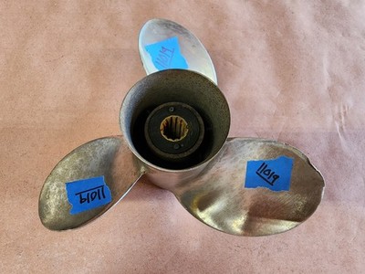 10 1/2'' X 13P QUICKSILVER SS PROPELLER, 48-76228-13, MERCURY 13 SPLINE, P11019