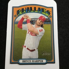 2021 Topps Heritage 1972 Die-Cuts #72DC-17 Bryce Harper Philadelphia Phillies