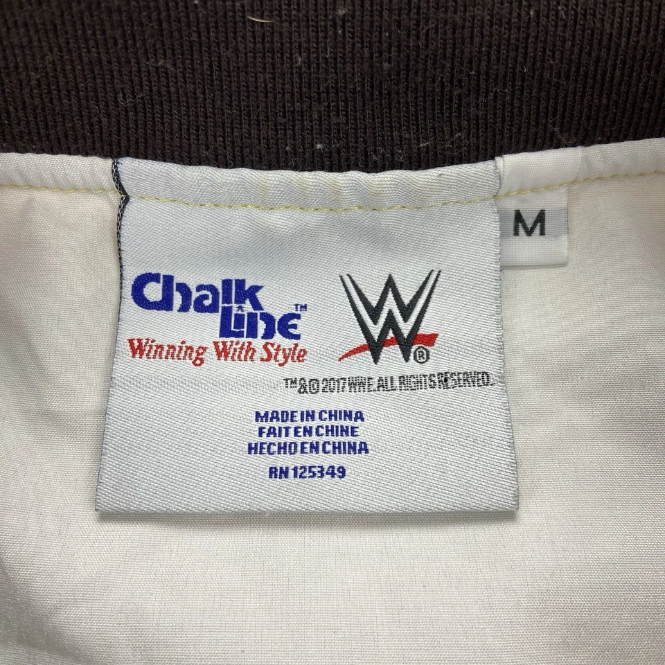 Chaqueta Bomber WWE CHALK LINE Legends Ice Cream Bars - Amarillo/Dorado Satinado - Talla M Foto 4 de 4