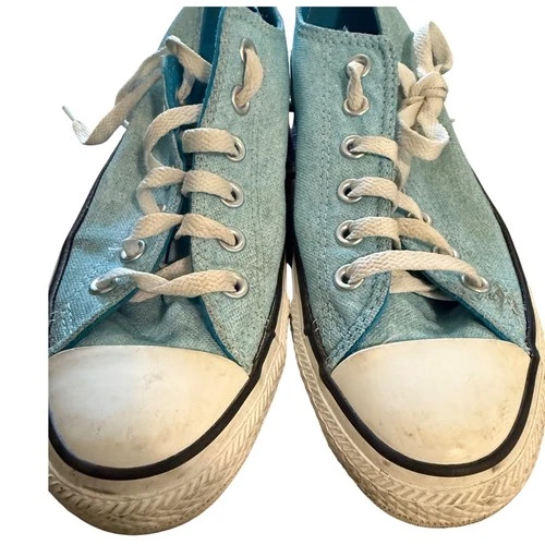 Converse All Star Low Top Blue Sneakers Canvas Shoes Womens Size 6
