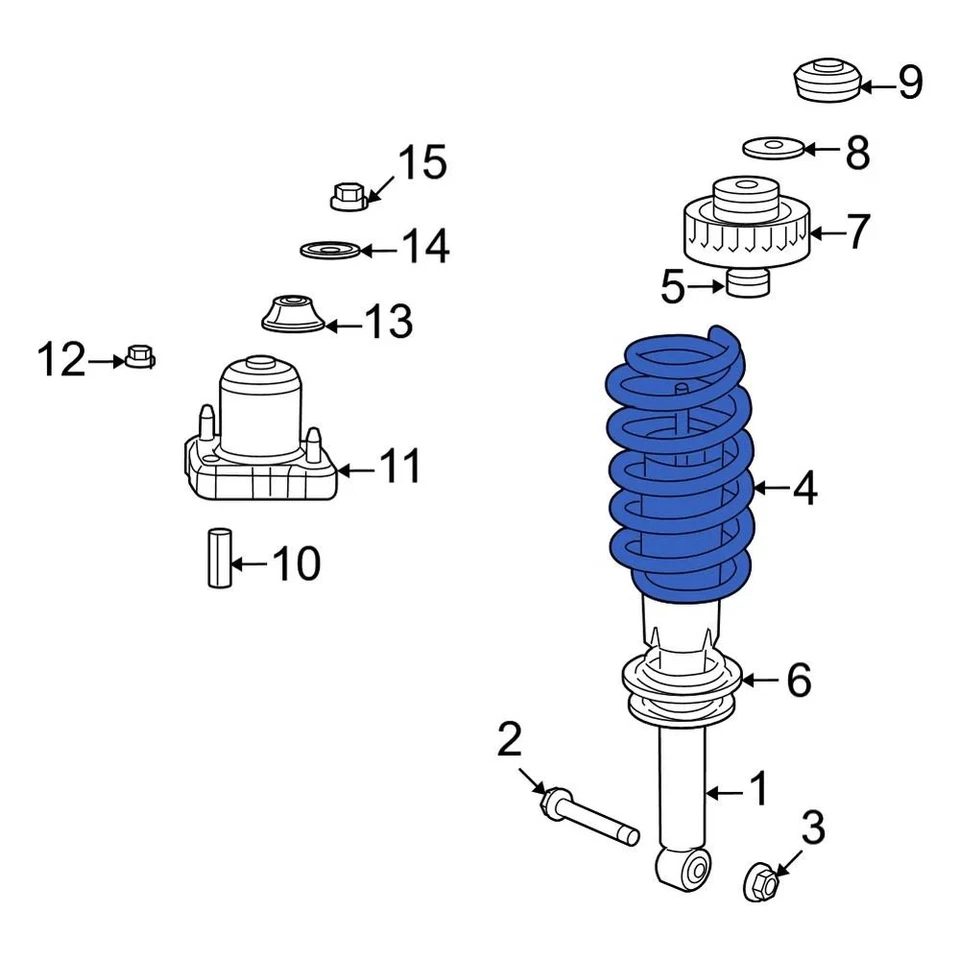 For Dodge Journey 2011-2012 Dodge 68066363AB Rear Coil Spring Foto 3 de 4