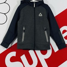 Gerry Youth Boys Fleece Overlay Shell Ribbed Full Zip Hoodie Jacket Size XS 5/6