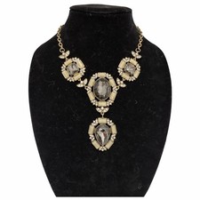 Necklace Crystal Pendants Antique Gold Edwardian Costume Jewelry Bridgerton