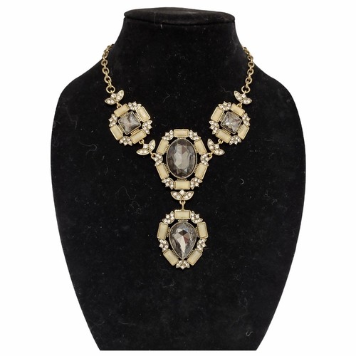Necklace Crystal Pendants Antique Gold Edwardian Costume Jewelry Bridgerton
