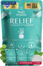 Body Restore Shower Steamers Aromatherapy 15 Pack - Fathers Day Gift for Dad, Lu