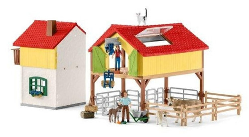 ,SCHLEICH, Finca con establo y animales, , SHL42407
