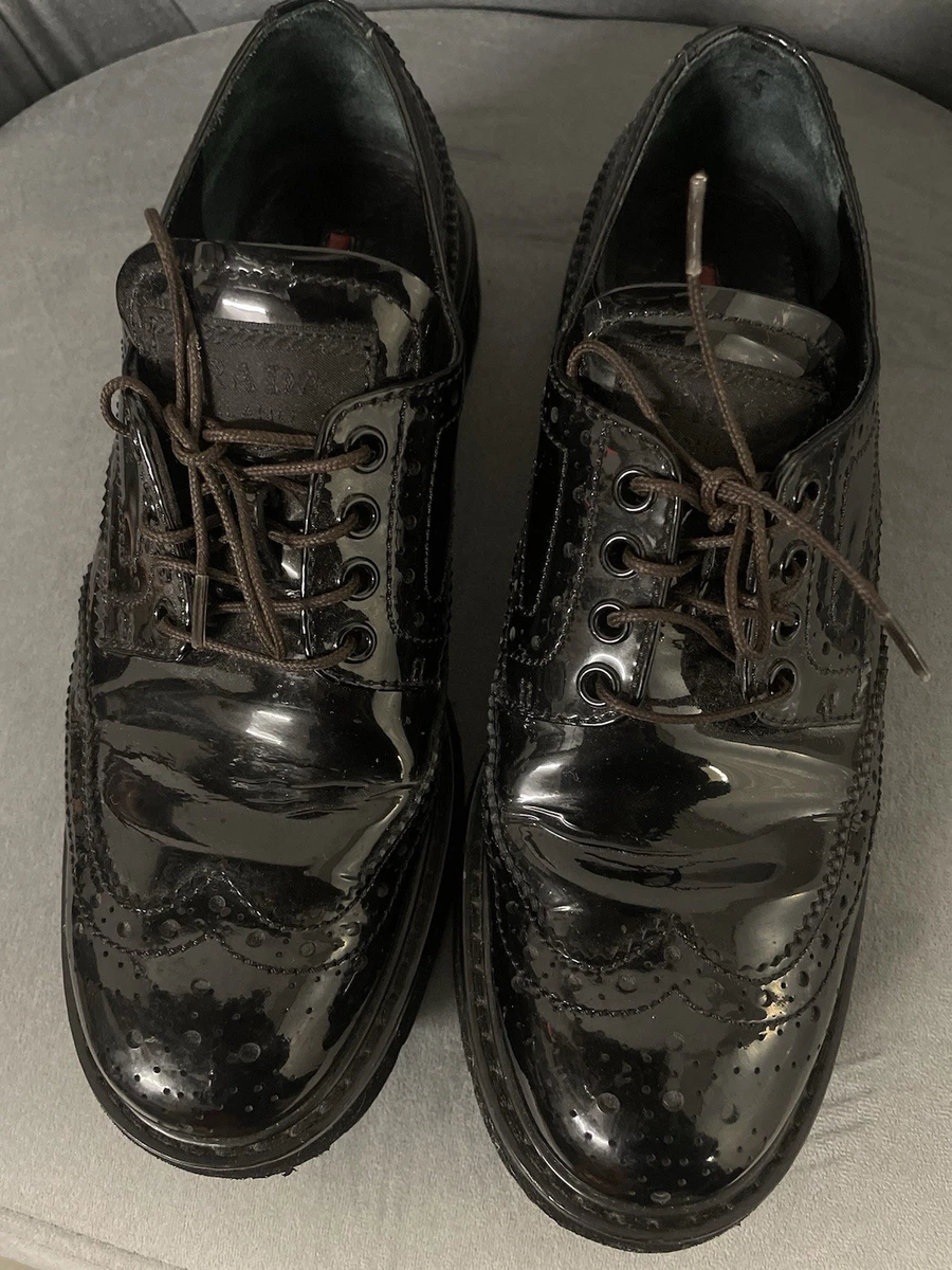 PRADA Oxford Patent Leather Dress Shoes for Men for sale | eBay