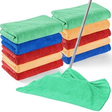 10 Pcs Extra Large Microfiber Cleaning Cloth 30" x 20" Large Floor Microfiber...