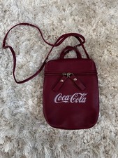 Official CocaCola Mini Backpack Crossbody Bag &ndash; Retro Style Burgundy Red